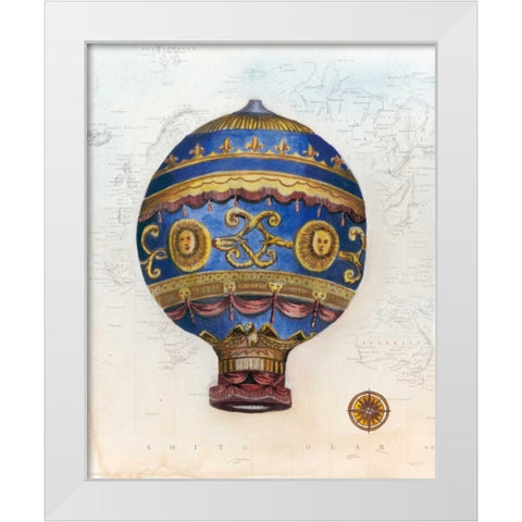 Vintage Hot Air Balloons V White Modern Wood Framed Art Print by McCavitt, Naomi