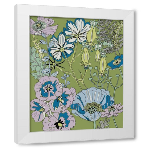 Graphic Garden I White Modern Wood Framed Art Print by Zarris, Chariklia