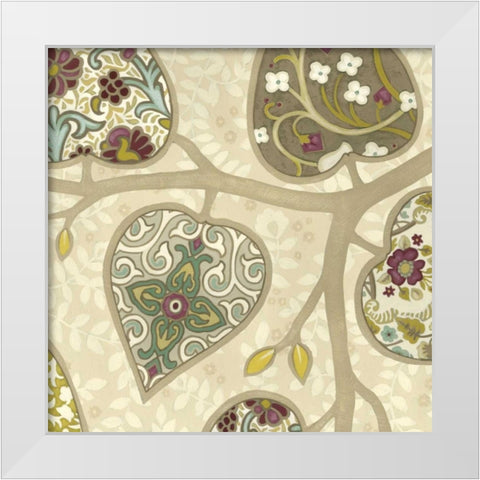 Patterns in Foliage IV White Modern Wood Framed Art Print by Vess, June Erica