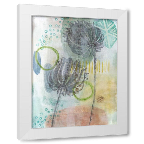 Seed Pod Composition IV White Modern Wood Framed Art Print by McCavitt, Naomi