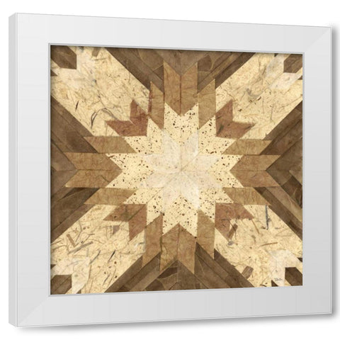 Lancaster Tile I White Modern Wood Framed Art Print by Stramel, Renee W.