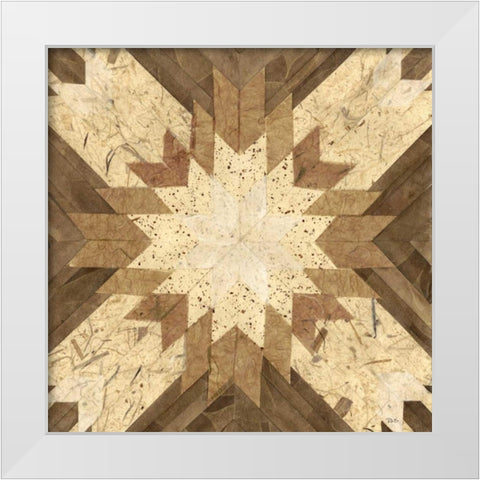 Lancaster Tile I White Modern Wood Framed Art Print by Stramel, Renee W.