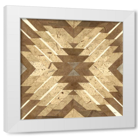 Lancaster Tile II White Modern Wood Framed Art Print by Stramel, Renee W.