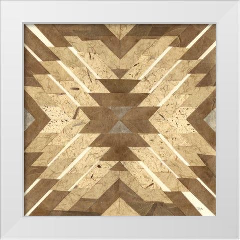 Lancaster Tile II White Modern Wood Framed Art Print by Stramel, Renee W.