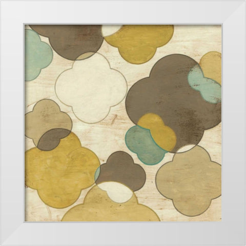 Quatrefoil Overlay III White Modern Wood Framed Art Print by Vess, June Erica