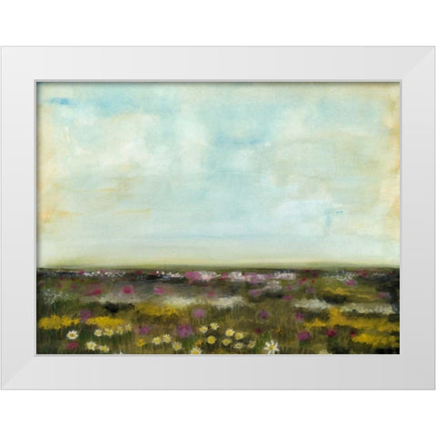 Floral Fields I White Modern Wood Framed Art Print by McCavitt, Naomi