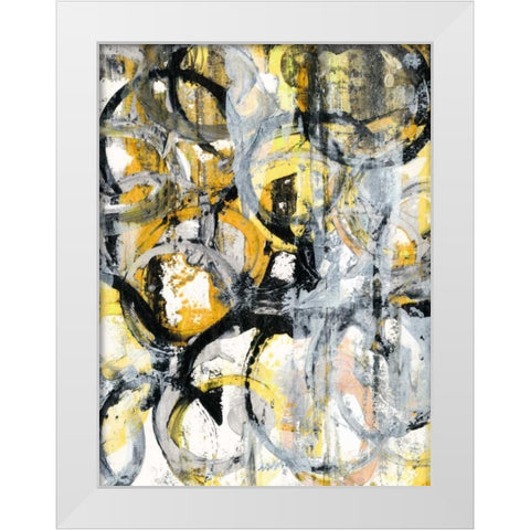 Taxi Cab II White Modern Wood Framed Art Print by Fuchs, Jodi