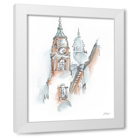 European Watercolor Sketches I White Modern Wood Framed Art Print by Harper, Ethan