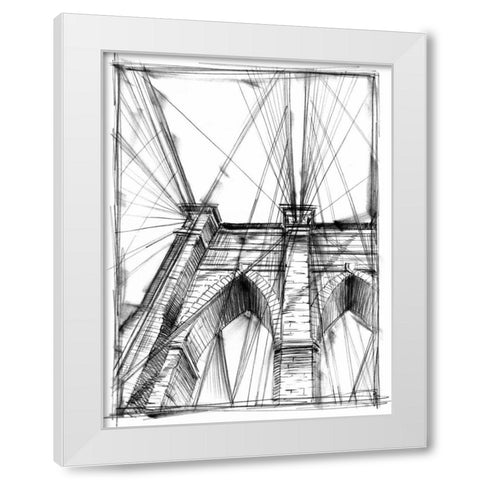 Graphic Architectural Study III White Modern Wood Framed Art Print by Harper, Ethan