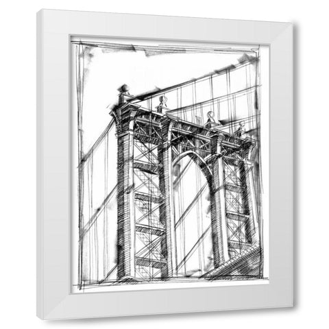 Graphic Architectural Study IV White Modern Wood Framed Art Print by Harper, Ethan