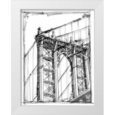 Graphic Architectural Study IV White Modern Wood Framed Art Print by Harper, Ethan