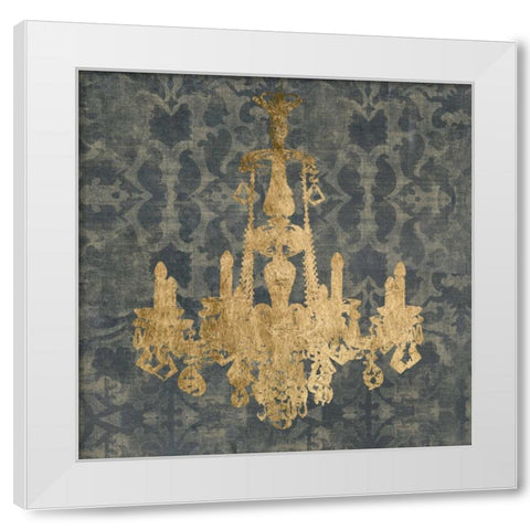 Gilt Chandelier II White Modern Wood Framed Art Print by Goldberger, Jennifer