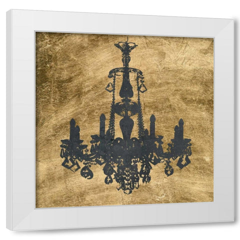 Gilt Chandelier VI White Modern Wood Framed Art Print by Goldberger, Jennifer