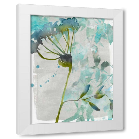 Flower Layers II White Modern Wood Framed Art Print by Goldberger, Jennifer