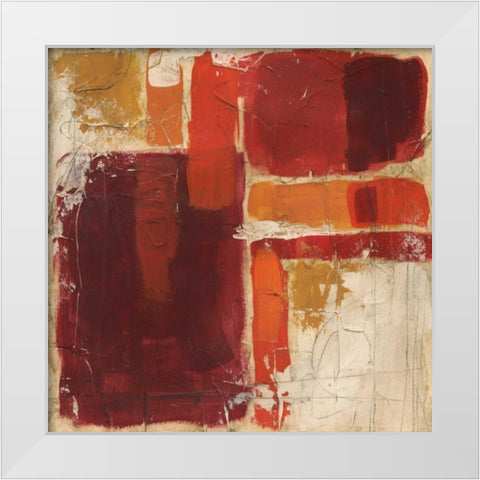 Overlap I White Modern Wood Framed Art Print by Vess, June Erica