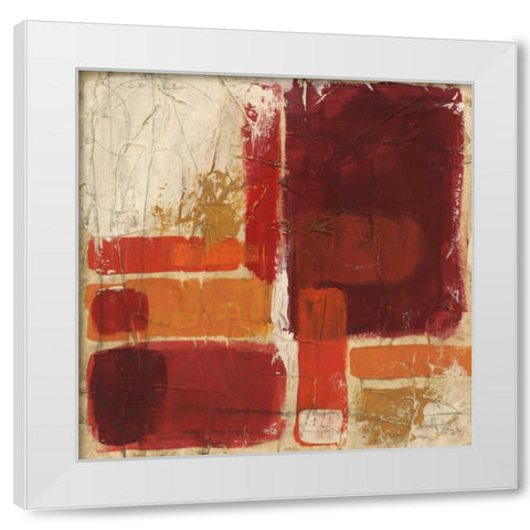 Overlap II White Modern Wood Framed Art Print by Vess, June Erica