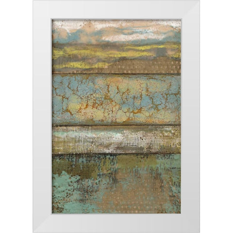 Segmented Textures I White Modern Wood Framed Art Print by Goldberger, Jennifer