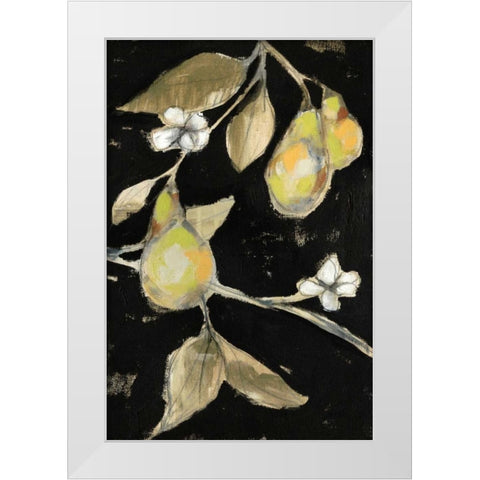 Fresh Pears II White Modern Wood Framed Art Print by Goldberger, Jennifer