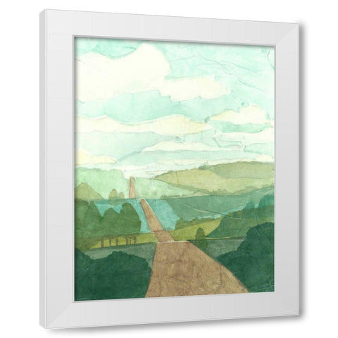 Countryside Collage II White Modern Wood Framed Art Print by Meagher, Megan