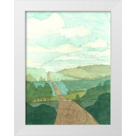 Countryside Collage II White Modern Wood Framed Art Print by Meagher, Megan