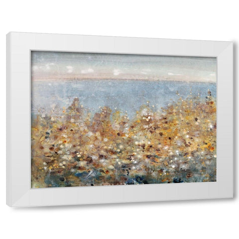 Blossoms by the Sea II White Modern Wood Framed Art Print by OToole, Tim