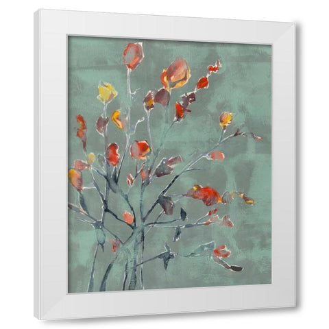 Wildflower Watercolors II White Modern Wood Framed Art Print by Goldberger, Jennifer