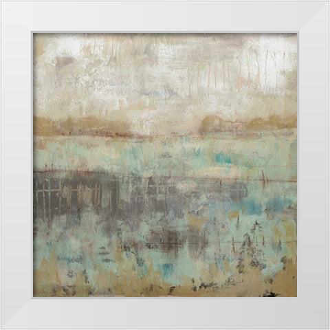 Pastels and Rust I White Modern Wood Framed Art Print by Goldberger, Jennifer