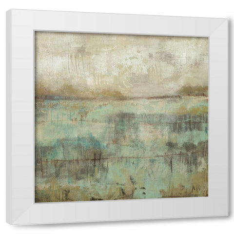 Pastels and Rust II White Modern Wood Framed Art Print by Goldberger, Jennifer