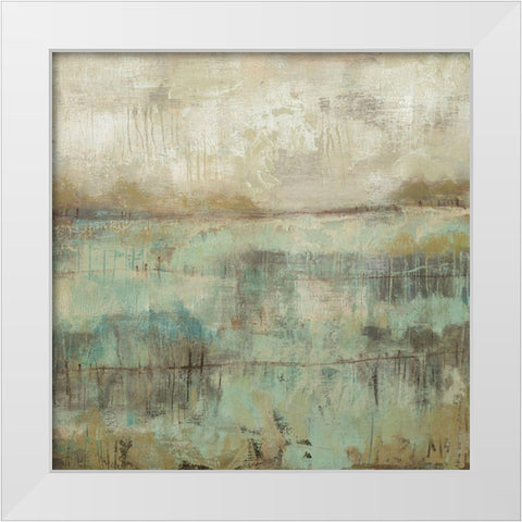 Pastels and Rust II White Modern Wood Framed Art Print by Goldberger, Jennifer