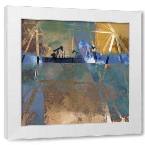 Oil Rig Abstraction I White Modern Wood Framed Art Print by Jasper, Sisa