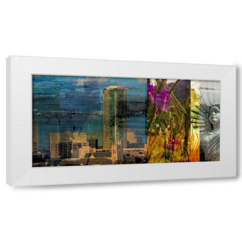 Fort Worth Collage II White Modern Wood Framed Art Print by Jasper, Sisa