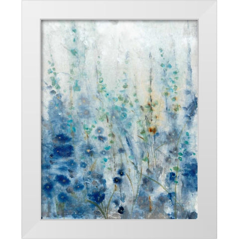 Misty Blooms II White Modern Wood Framed Art Print by OToole, Tim