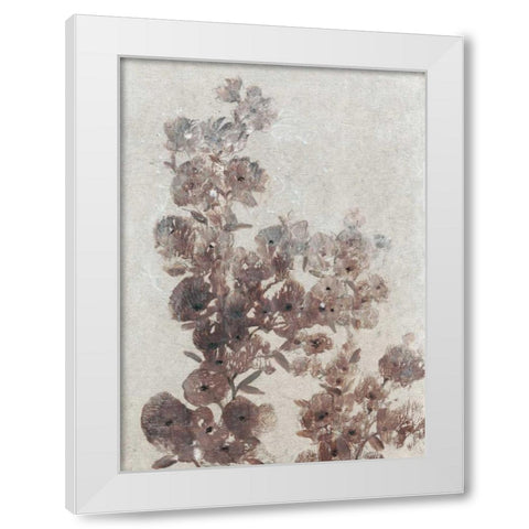 Sepia Flower Study I White Modern Wood Framed Art Print by OToole, Tim