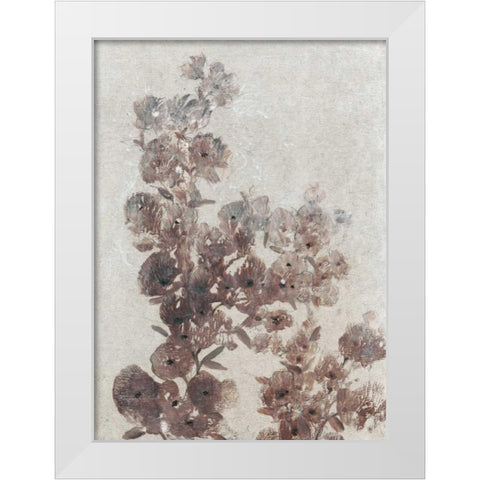 Sepia Flower Study I White Modern Wood Framed Art Print by OToole, Tim