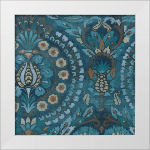 Aged Indigo II White Modern Wood Framed Art Print by Vess, June Erica