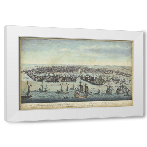 Birds Eye View of Venice White Modern Wood Framed Art Print by Williamsburg