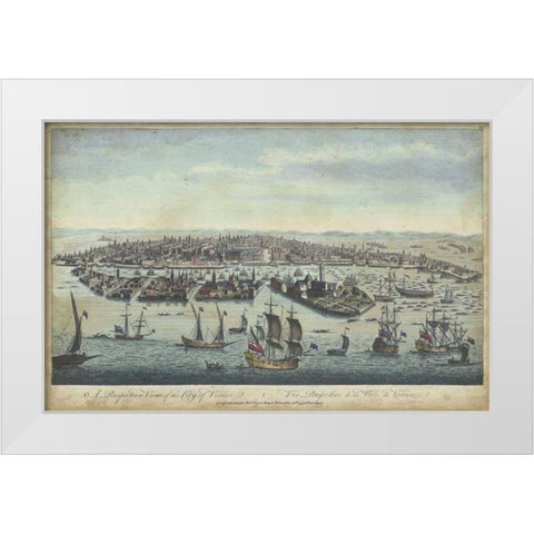 Birds Eye View of Venice White Modern Wood Framed Art Print by Williamsburg