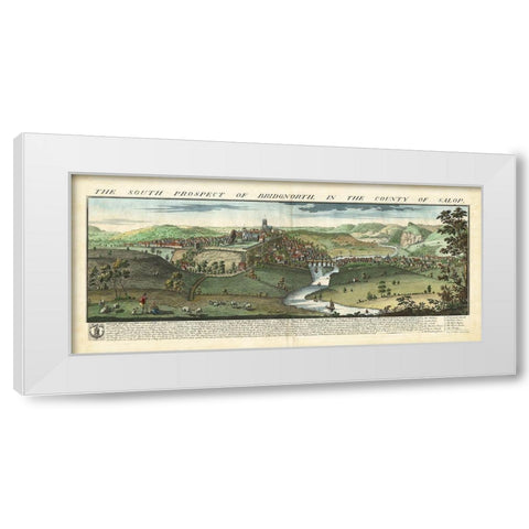 Bucks View - Bridgnorth White Modern Wood Framed Art Print by Buck, Nathaniel