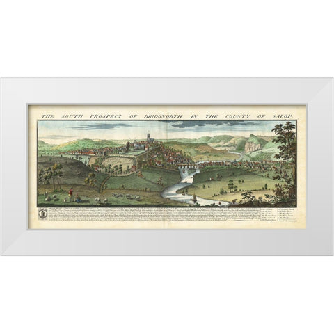 Bucks View - Bridgnorth White Modern Wood Framed Art Print by Buck, Nathaniel