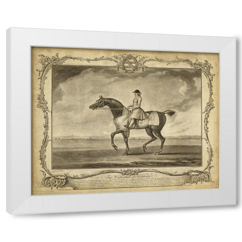 Distinguished Horses II White Modern Wood Framed Art Print by Unknown
