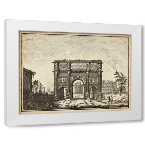 Roman Antiquities I White Modern Wood Framed Art Print by Unknown