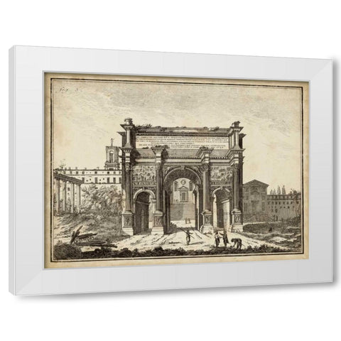 Roman Antiquities III White Modern Wood Framed Art Print by Unknown