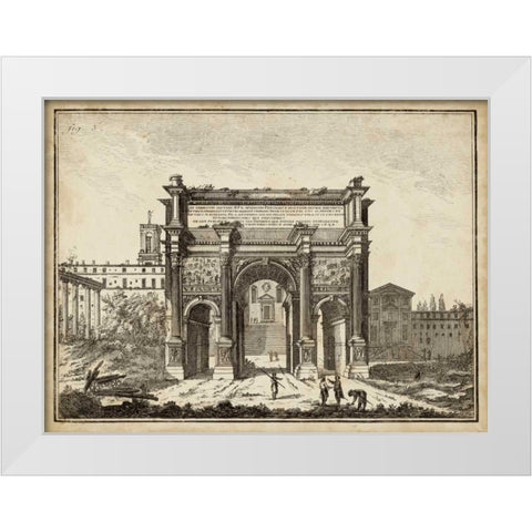 Roman Antiquities III White Modern Wood Framed Art Print by Unknown