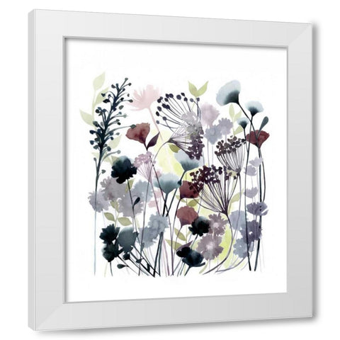 Swaying Florets II White Modern Wood Framed Art Print by Popp, Grace