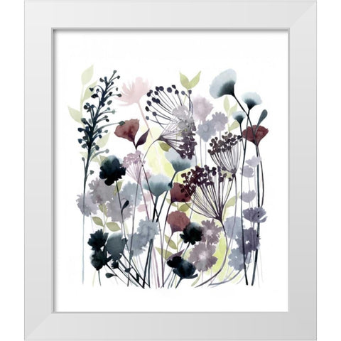 Swaying Florets II White Modern Wood Framed Art Print by Popp, Grace