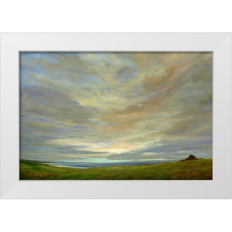 Coastal Sky White Modern Wood Framed Art Print by Finch, Sheila