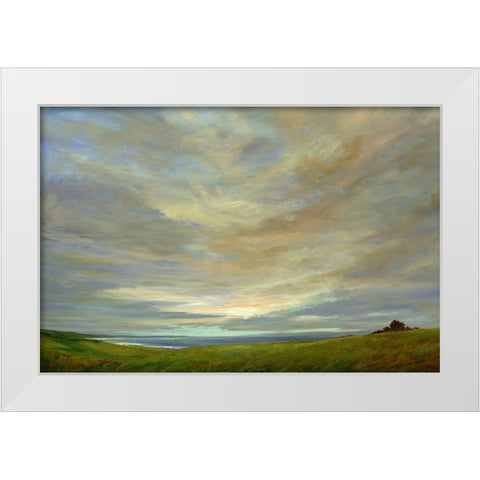 Coastal Sky White Modern Wood Framed Art Print by Finch, Shiela