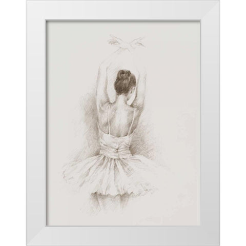 Dance Study II White Modern Wood Framed Art Print by Harper, Ethan