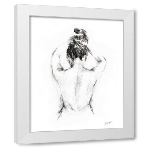 Back Study I White Modern Wood Framed Art Print by Harper, Ethan