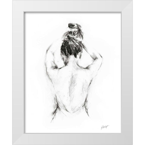 Back Study I White Modern Wood Framed Art Print by Harper, Ethan